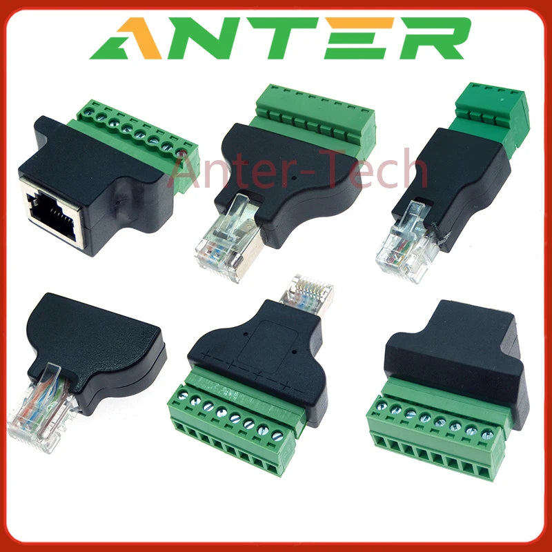 1pcs High Quality RJ45 To Screw Terminal Adaptor RJ45 Male/Female To 8 Pin Connector RJ45 Splitter For CCTV DVR CCTV Accessories