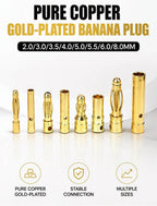 2/5/10/20 Pair 2mm 3mm 3.5mm 4mm Gold Plated Bullet Banana Plug Male Female Connector for RC Battery Motor ESC Drone DIY Parts