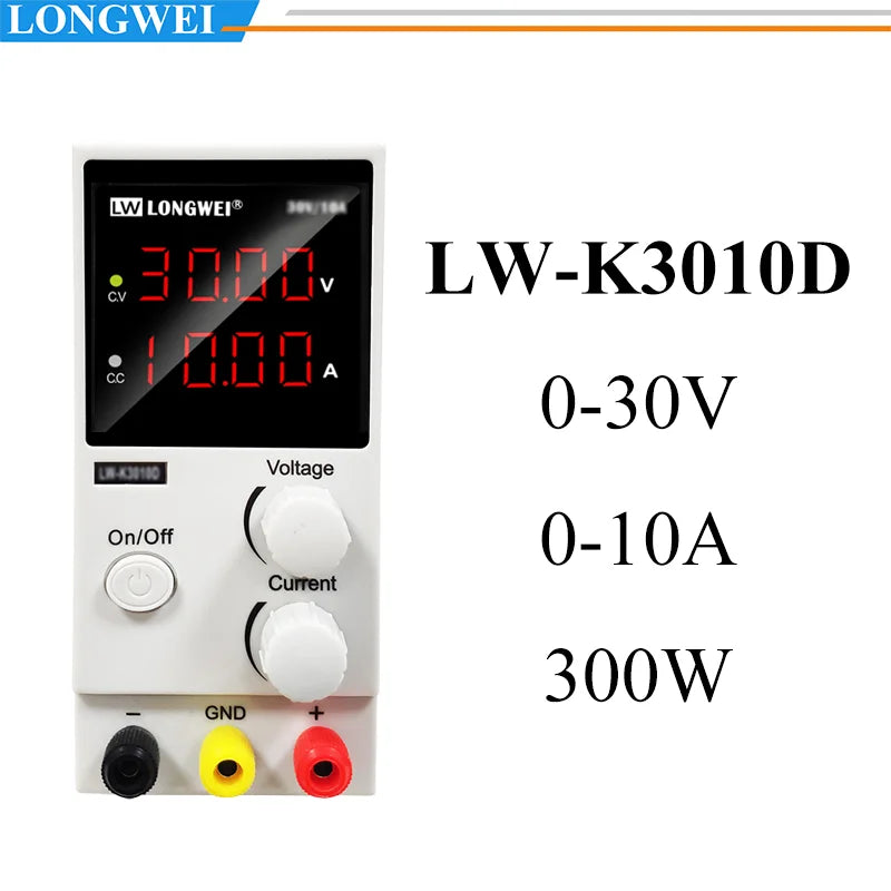 Longwei LW-K3010D 4LED Adjustable DC Power Supply 30V 10A Laboratory Variable Switch Bench Power Supply Stabilized Power Source