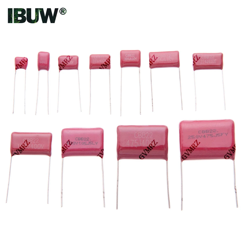 63V 100V 250V 400V 450V 630V 2000V 103J 104J 105J 155J 223J 224J 225J 334J 474J 475J CBB Polypropylene Film Capacitor