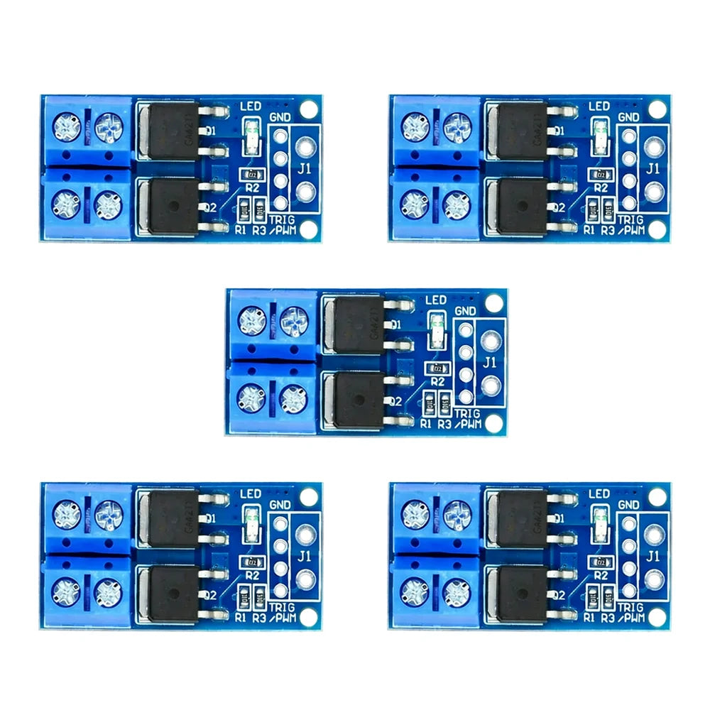 1-10pcs 15A 400W MOSFET Trigger Switch Driver Module PWM Regulator Control Panel DC 5V-36V Dual MOS High Current for Arduino