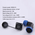 SP20 IP68 Waterproof Quick Connector Socket Multipole Plug Dustproof Right angle Square Industrial Aviation 1-14Pin Connectors