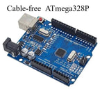 UNO R3 ATmega328P CH340G w/ Pin Header & USB Cable for Arduino ESP8266 Raspberry Pi STM32 Mega 2560 Pro Mini DIY Starter Kit