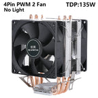 CPU Efficient Cooler Fan 90mm 4pin/PWM PC Tower Type Radiator 2/4/6 Heat Pipe Install LGA2011 X79 X99 115x 1200 1700 AMD AM3 AM4