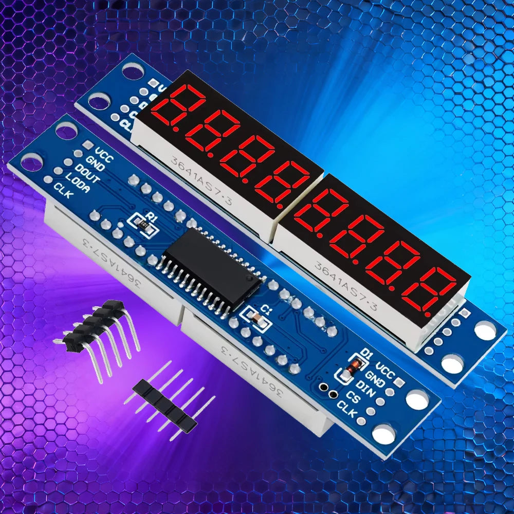 3-IO MAX7219 LED Matrix Module 8-Digit Red 7-Segment Display Driver for Arduino DIY Projects