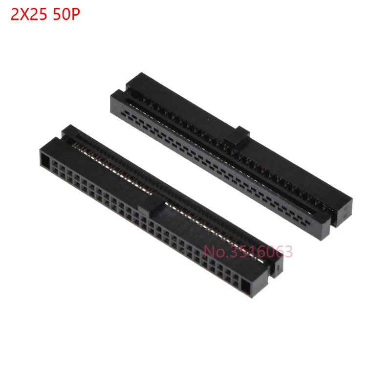 5/10pcs 1.27mm Pitch Fc-6/8/10/16/20/40 Pin Female Header Idc Socket Connector For 0.635mm Flat Ribbon Cable Wire 6p 10p 20p 40p