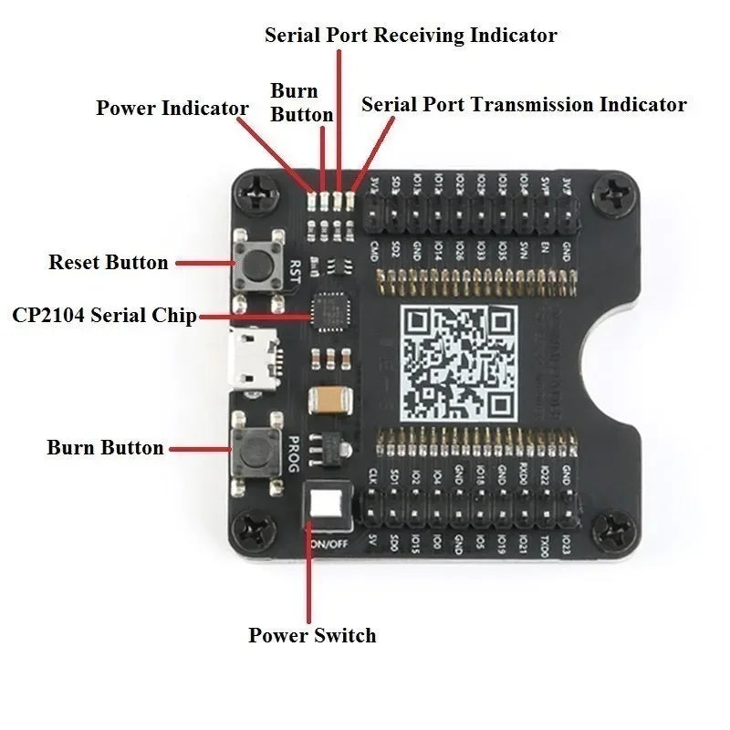 ESP8266 ESP-32 ESP32 Development Board Test Programmer Socket Downloader for ESP-01 ESP-12F ESP-07S ESP-12S ESP32