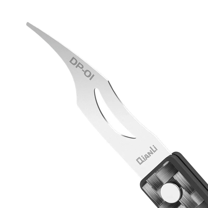Qianli DP IC Chip Manual Grinding Blade + Handle for Phone Motherboard CPU NAND Glue Removal Dot Matrix Scraper Blade Pry Knife