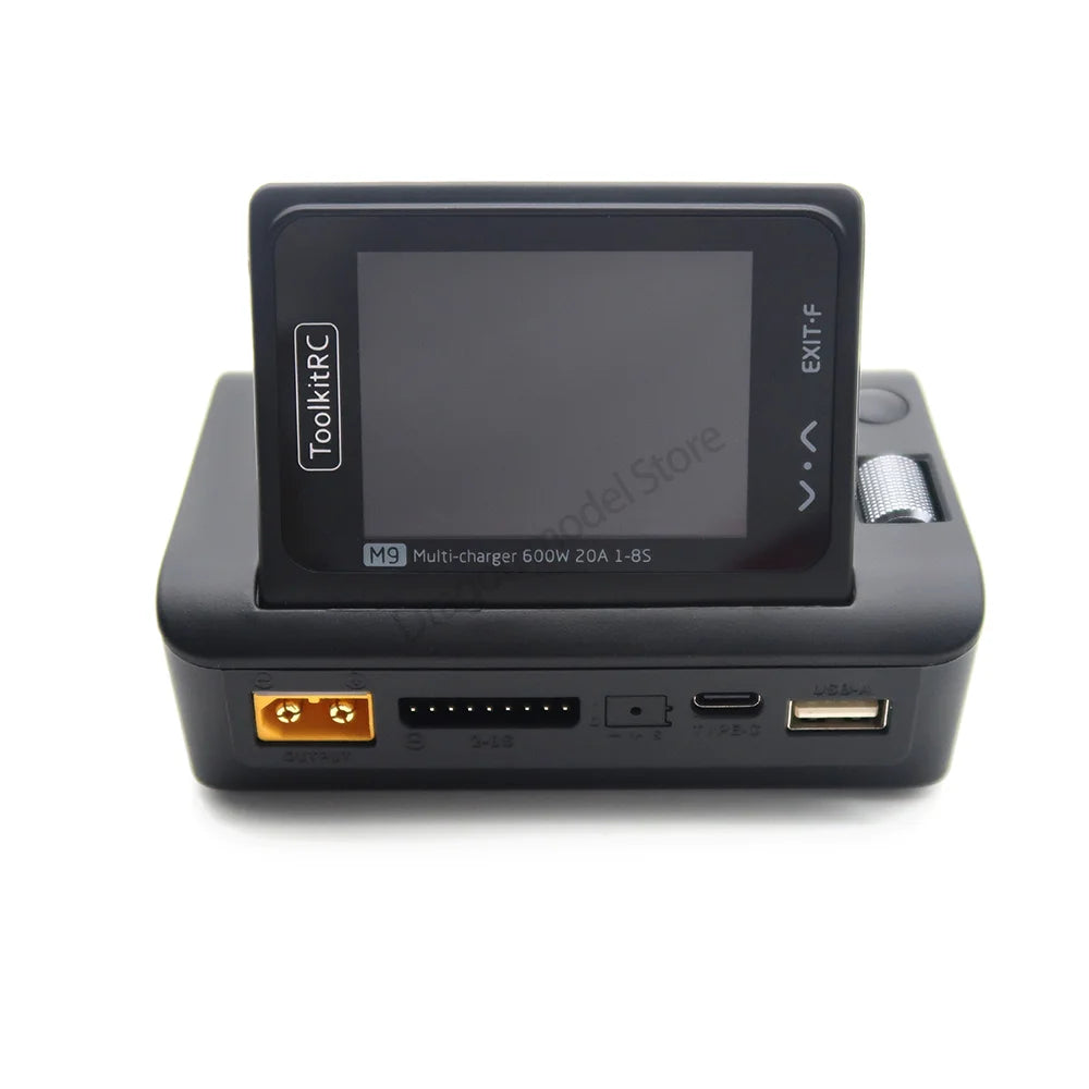 ToolkitRC M9 600W 20A USB Fast Charing DC Smart Charger Adjustable Screen Angle with Audio Function For 1-8S Lipo LiFe Battery