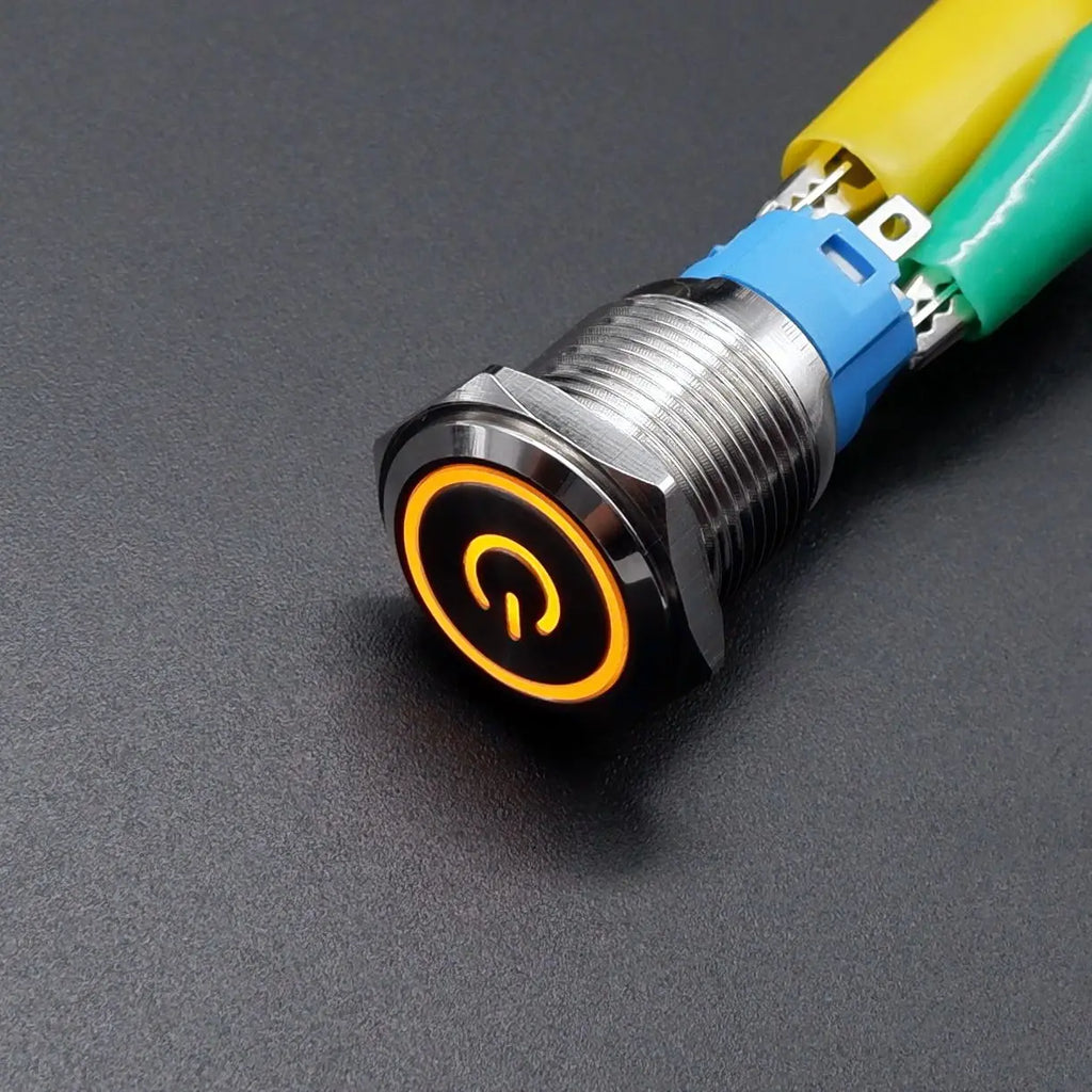 16mm 19mm 22mm Metal Power Supply Switch Push Button PC Pulsador Car Engine Backlit 3v 6v 12v 24v 220v Momentary Start Stop LED