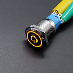 16mm 19mm 22mm Metal Power Supply Switch Push Button PC Pulsador Car Engine Backlit 3v 6v 12v 24v 220v Momentary Start Stop LED