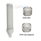 7W G24 LED PL Horizontal Lamp 5.7" 4p G24q 2P G24d PL-C 13W CFL PLC Sideview Replacement Office Plug Retrofit Ceiling Downlight