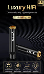 YYTCG 6.35mm female audio cable Welded Plug 6.5 Three core single stereo extension connector 1Pcs