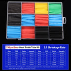 2:1 Heat Shrink Tube Kit Thermoresistant Shrinkage Tubing Wire Wrapping Electrical Connection Cable Insulation Sleeved Protecter