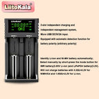 LiitoKala Lii-S2 Multi-Compatible Charger - Supports AA, AAA, 18650, 26650 Lithium Ion Batteries