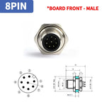 1pcs M12 4pin 5 8Pin Sensor Connector Panel Back Mount Waterproof Flange Socket Threaded Coupling Male&Female A Code Connectors