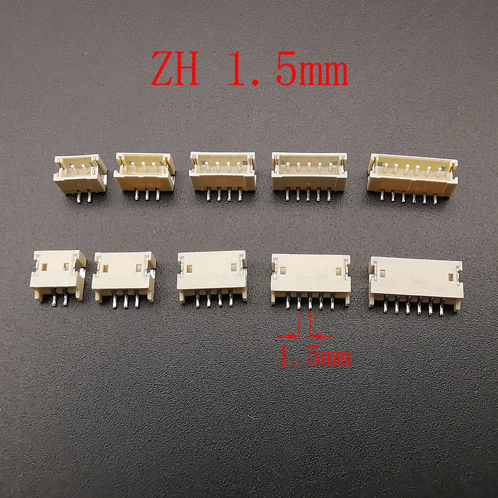10Pcs JST XH 2.54/PH 2.0/ZH 1.5/1.25mm / SH 1.0mm Pitch Male Plug Pin Header Socket Horizontal/Vertical SMD Connector 2/3/4/5/6P