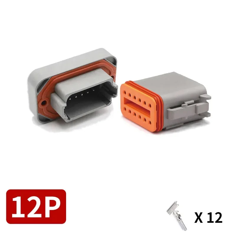 DEUTSCH DT/DTM/DTP/DTF Series IP68 Sealed Connector Kits | 2-12Pin Flange Mount for Auto/Truck/Marine Wiring Systems