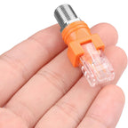 1pc F Type RF Female Jack to RJ45 Male Plug Ethernet Coaxial Barrel Coupler Converter Coax Adapter Connector for Line Tester