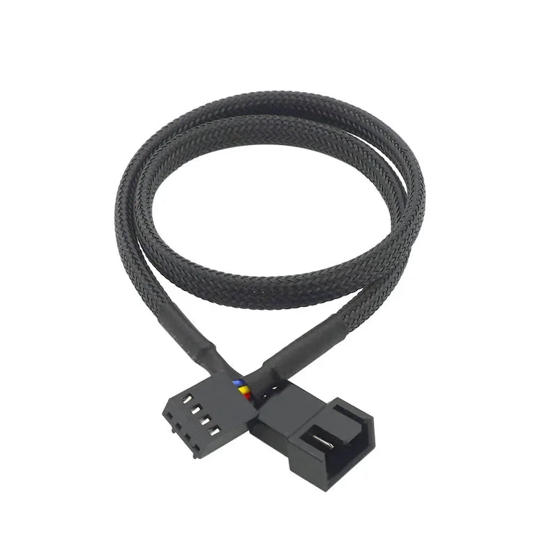 1 to 1 Way Splitter Black Sleeved 26/40cm Extension Cable Connector 4Pin PWM Extension Cables 4 Pin Pwm Fan Cable