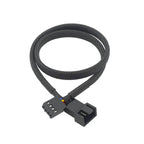 1 to 1 Way Splitter Black Sleeved 26/40cm Extension Cable Connector 4Pin PWM Extension Cables 4 Pin Pwm Fan Cable
