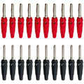 20/100Pcs Banana Plug 4mm Connectors Red And Black High Current Insulated Shrouded Stackable Connector Screw Connection