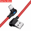 90 Degree USB Type C Cable Fast Charging USB A To Micro Cable For Samsung Xiaomi Huawei Android Phones USB C Data Cable 1M 2M