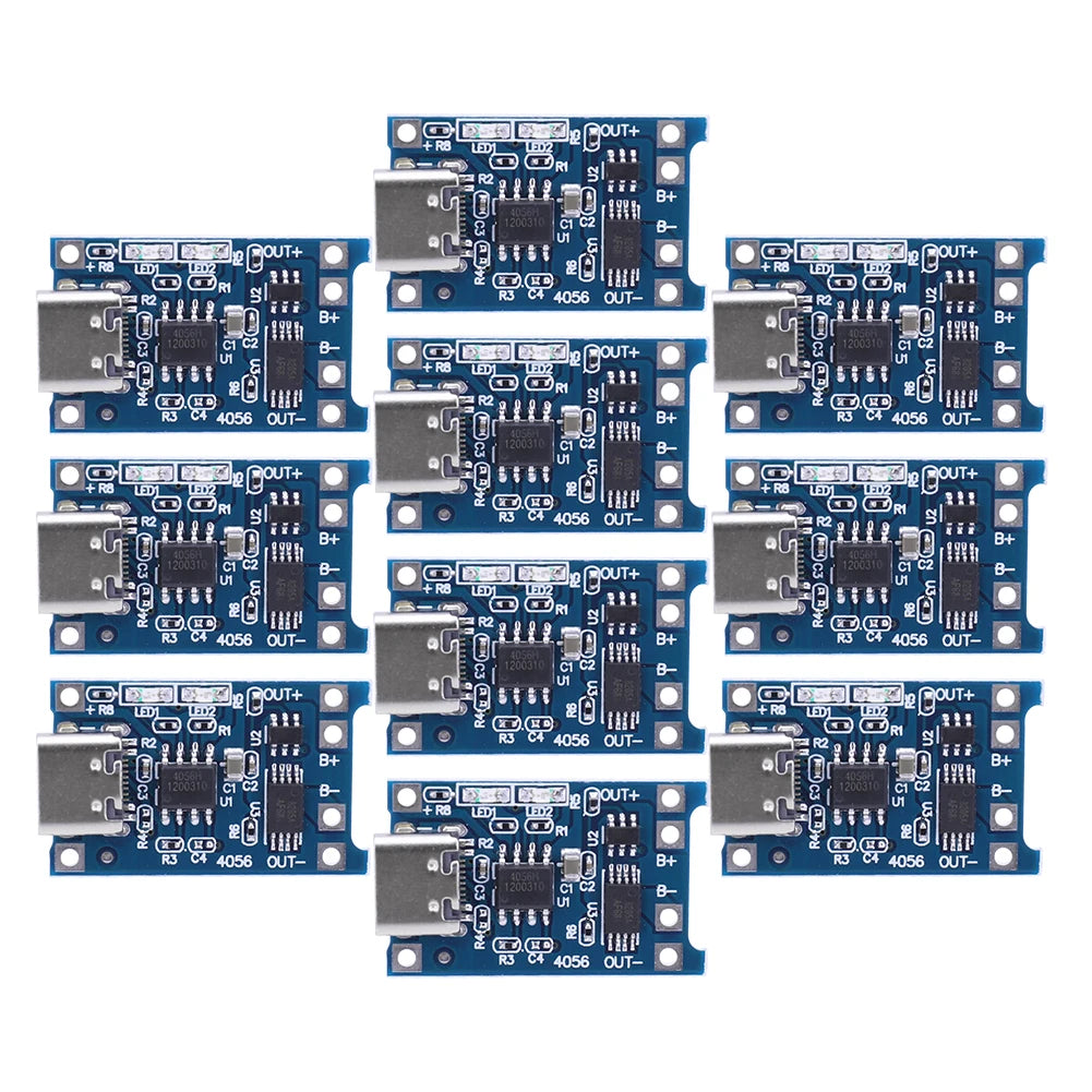 50-1pcs TP4056 3A 5V Lithium Battery Charging Board Module Micro USB/Type-c Interface Charging Protection 2-in-1