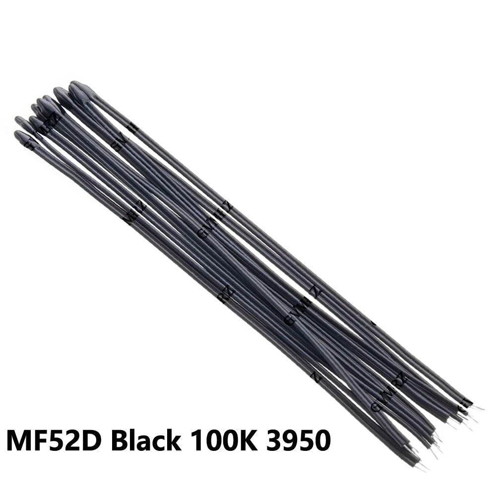 10PCS 1% 10CM Lead MF52 Wired NTC Thermistor 10K 100K 3435 3950