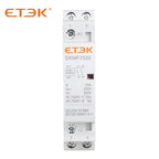 ETEK Household Modular  AC Contactor 220v Single Phase 2p 2no 2nc 1no 1nc 25A 20A 16A For Automation EKMF