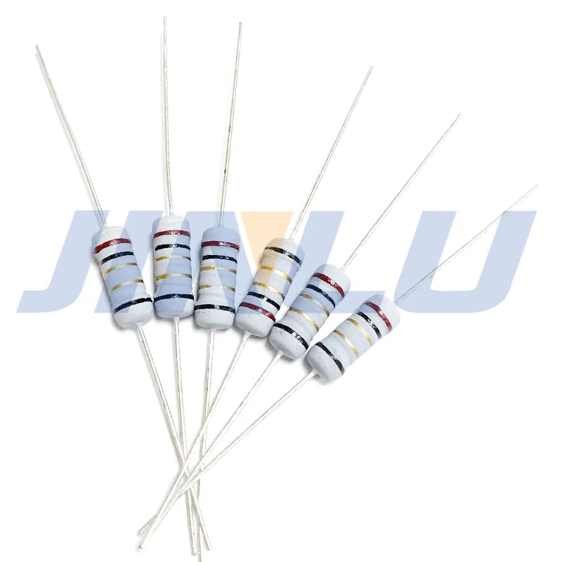 100pcs 1/4W 5% 0.25W Wire Wound Resistor Fuse Winding Resistance 0.5R 10R 0.5 1 2.2 3.3 3.9 4.7 5.1 10 ohm