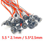 1/3PCS DC 5.5*2.1/5.5*2.5 Power Cable Wire Connector 5521 5525 Charger High Current DC Power Plug Female Socket About 20CM