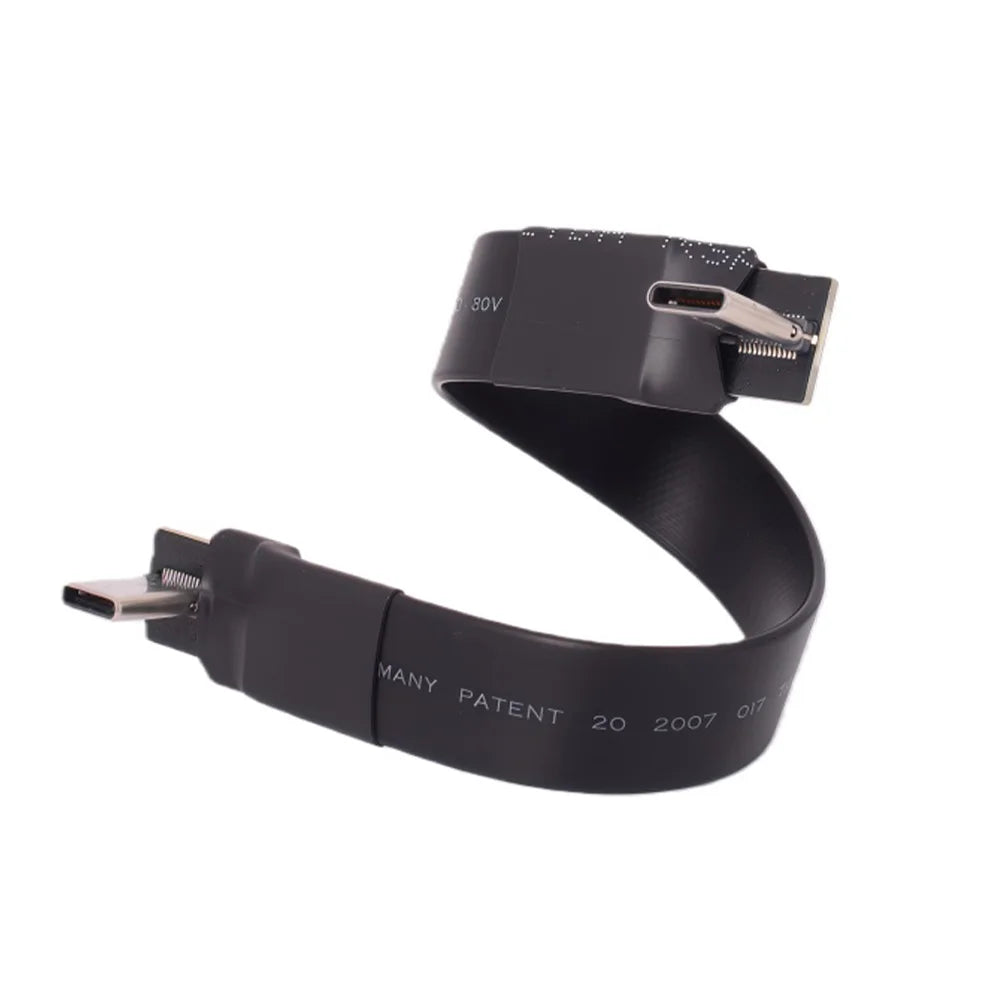 ADT-Link USB 3.2 Type-C to USB-C FFC USB C FPV Flat Slim Thin Ribbon FPC Cable Gen2x2 20Gbps 90°Adapter for Data Sync&Charging