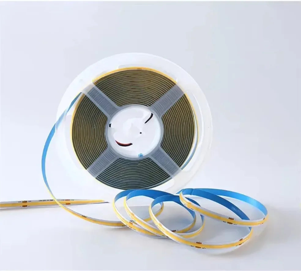 12V 24V COB LED Strip Linear Tape Light Ultra Thin with Power Transformer 2Pin Wire for Home Cabinet Engineering Decor 1 Set