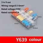 Quick Wiring Terminal Push-in Wire Connector Splitter Mini Universal High power Butt Terminal Block Led Light 1 in Multiple Out