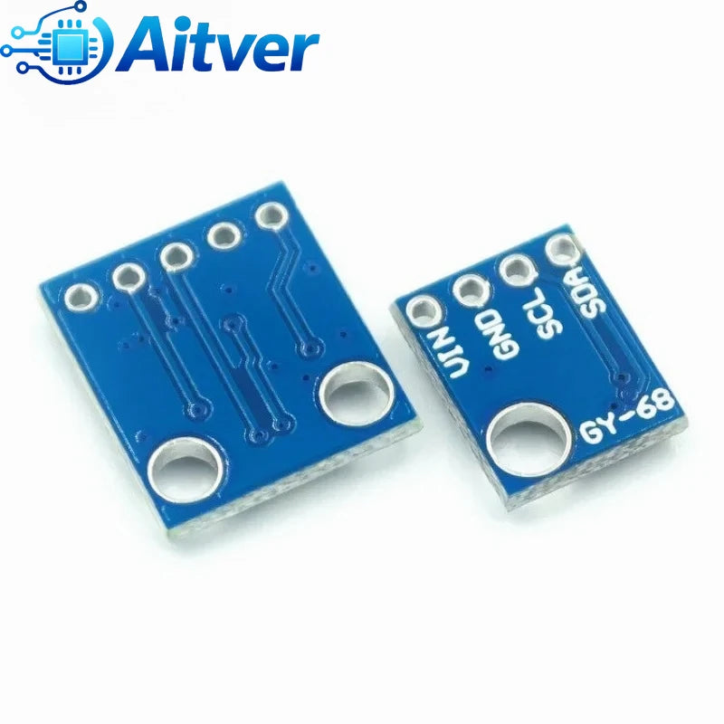 GY‑68 BMP180 High‑Precision Barometric Pressure and Temperature Sensor I2C Digital Module Compatible with BMP085,Arduino,ESP32