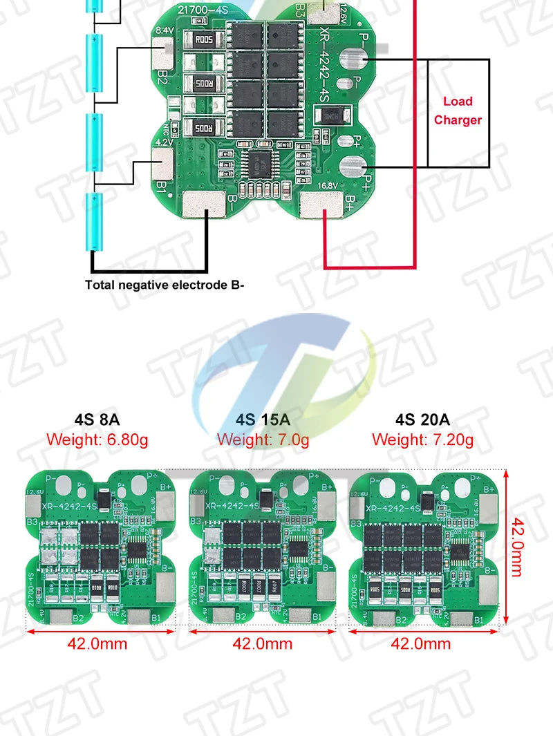 4S 21700 BMS 20A 15A 8A Charging Module 16.8V Li-ion Lithium Battery Charge Board Protection Board for Drill Motor Electric Tool