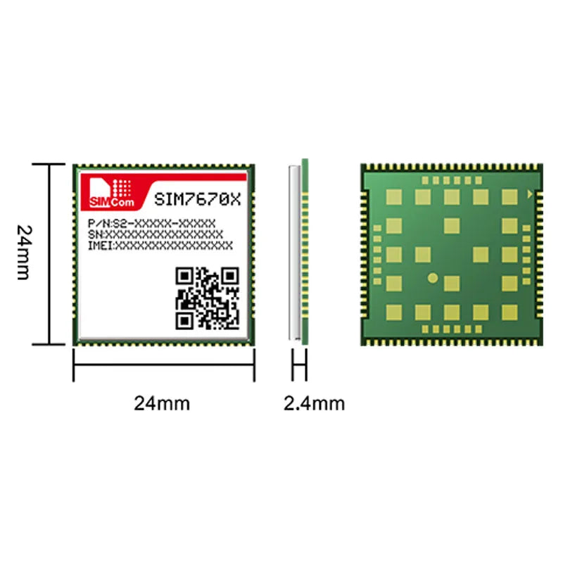 SIM7670G SIM7672G Development Core Board 4G+GNSS LTE CAT1 Module Global Bands Breakout Kit with Antenna Support LTE-FDD/LTE-TDD