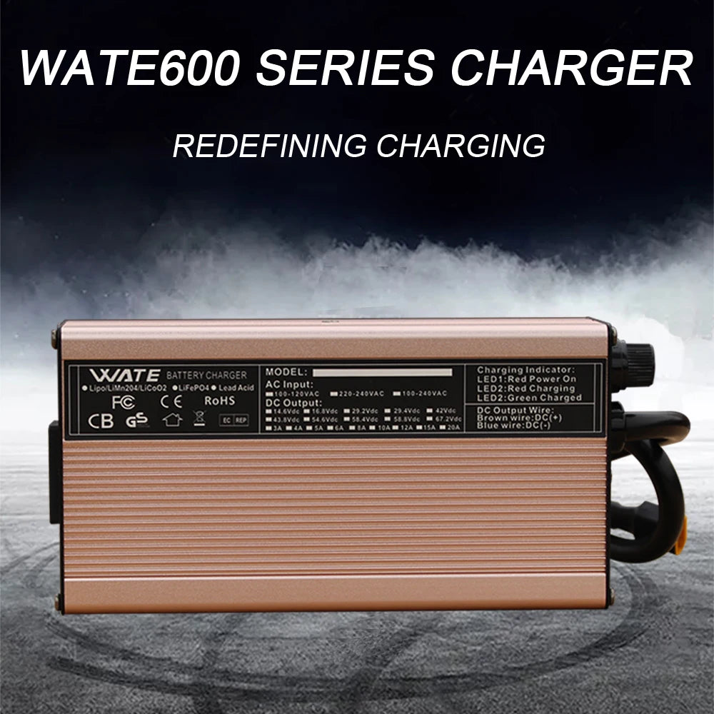 29.4V 20A Charger Smart Aluminum Case Is Suitable For 7S 24V Li-ion Lipo Battery Fast Charger