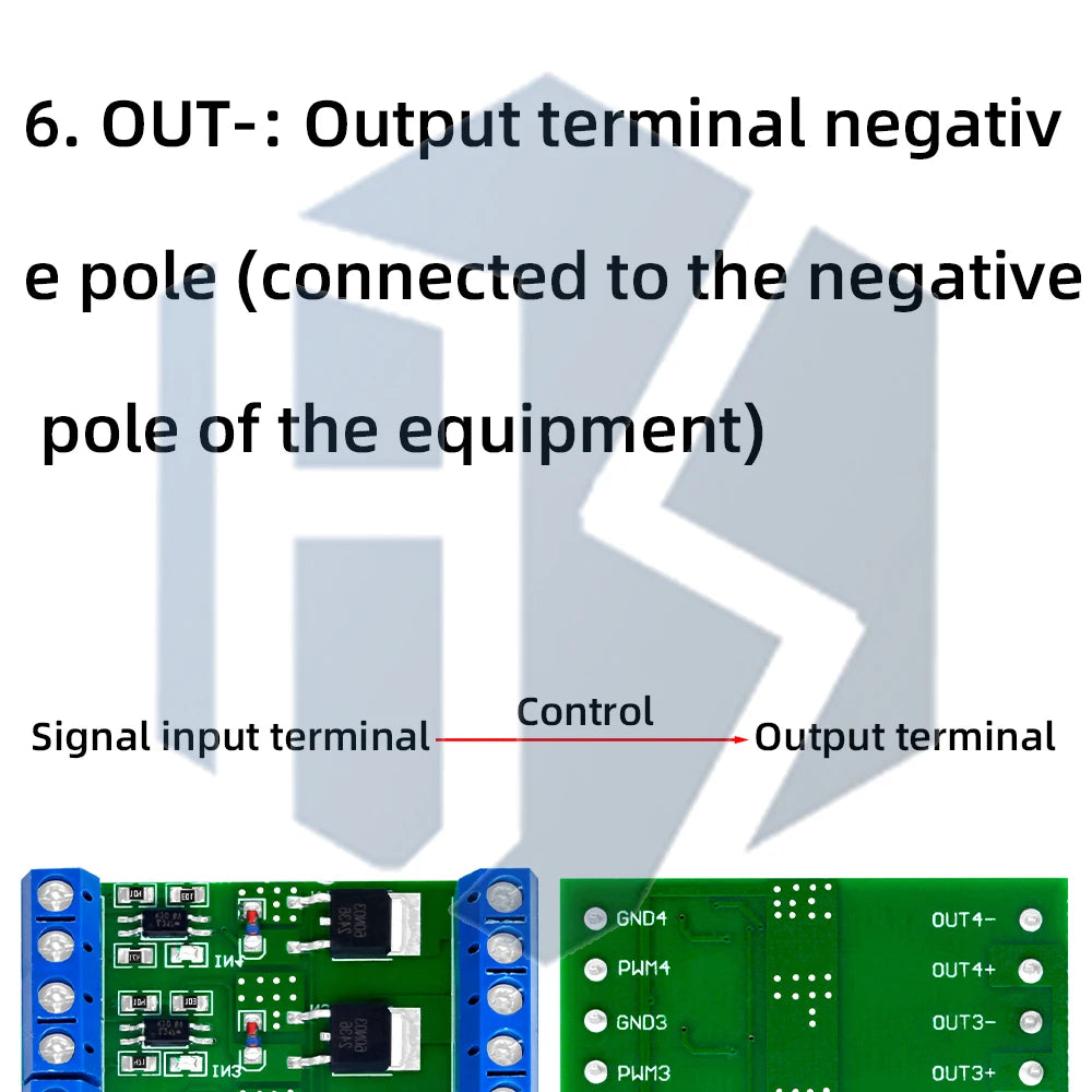 MOSFET 4-Channel Pulse-Triggered Switch Controller Board with PWM and Optocoupler Isolation for Motor and LED Lighting DC5V-20V