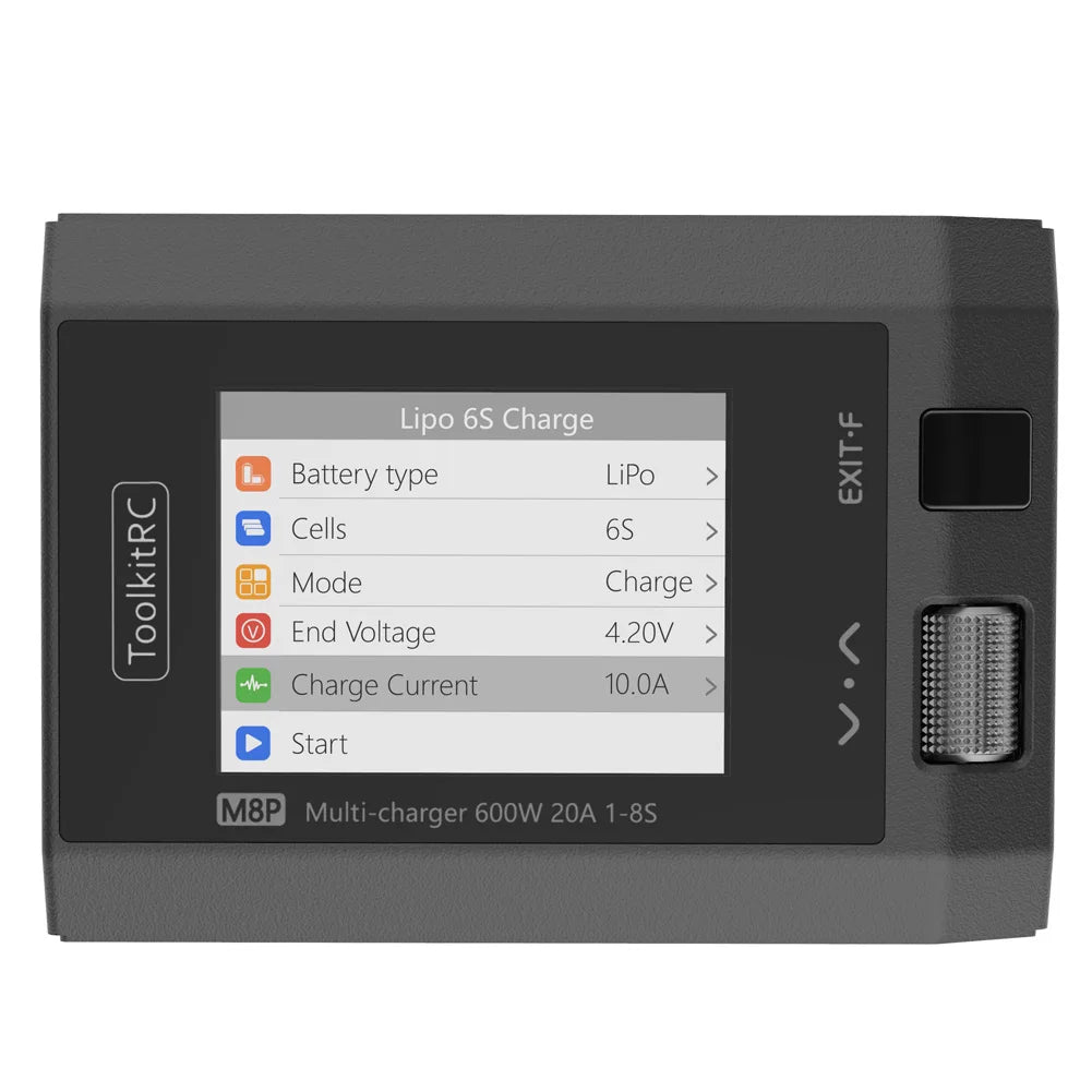 ToolkitRC M8P 1-8S Balance Charger 600W 20A DC Discharger for 1-8S Lipo Battery Charger