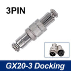 GX20 Docking Aviation Connector 2 3 4 5 6 7 8 9 10 11 12 13 14 15 Pin Male Female Plug Socket Inline Wire Cable Connector Joint