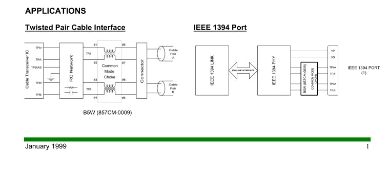 50pcs/ 857CM-0009 Imported Patch Double Winding Common Mode Inductive Choke Noise Filter 100V