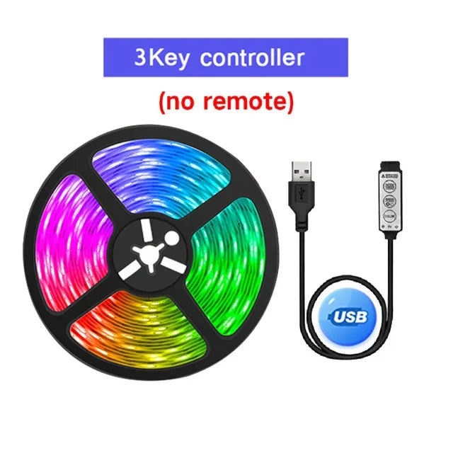 1-30M USB LED Strip Lights App Control Color Changing 5050 RGB Led Light TV Backlight Luces Led Flexible Lamp Tape for Room Deco