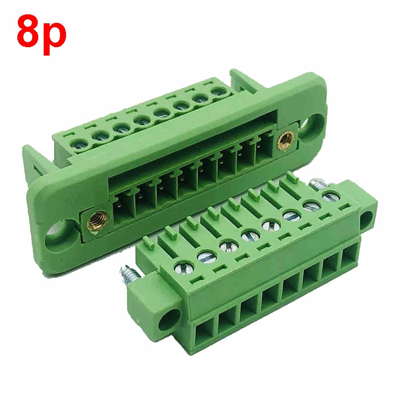 5/10Set 15EDGWC Pitch 3.81mm 2P/3P/4P/5P/6P/8P/9P Pluggable Terminal Block Connector JM15EDGKM 3.81mm Pitch