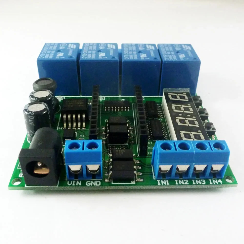 DC6.5-25V/5V 4CH Relay Control Board Opto Isolated NPN Input Digital Tube For Arduino Pro Mini Programmable Timer Module
