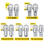 AUXITO 1156 BA15S P21W LED Canbus T20 W21/5W 7443 DRL P21/5W BAY15D 1157 T15 W16W T10 W5W LED Bulbs Reverse Stop Signal Lights