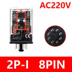 5/10Set MK2P-I MK3P-I Electromagnetic Relay Intermediate Small Relay with Base 8 Pin 11 Pin AC/DC 220V 24V
