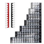 1pcs 15A 600V Dual Row Strip Screw Terminal Block With 2pcs Terminal Strip Short Piece TB Connector 3 4 5 6 8 10 12 Position