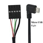 50CM USB 2.0 Micro 5Pin /Mini 5Pin Male To 9Pin Female 2.54 USB Header PCB Motherboard Cable Left/Right Angle